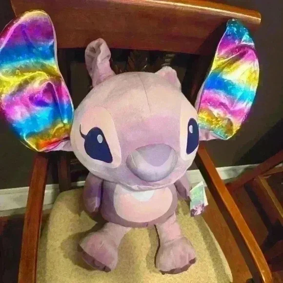 NWT Disney Stich-Angel (Lilo & Stitch) Jumbo Plush with shiny rainbow ears - Picture 6 of 6